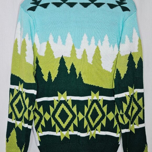 Blizzard Bay Men's Campfire Reindeer Ugly Christmas Sweater Drink Pocket Small - Picture 5 of 7